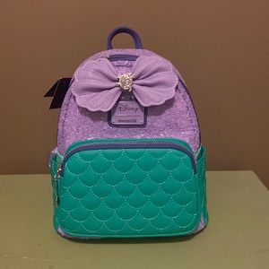 Loungefly Exclusive Disney Little Mermaid Sequin Collection Ariel Mini Backpack